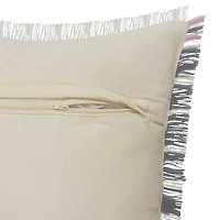 LR Home Rose Stripe Square Throw Pillow