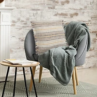 LR Home Jan Dia Stripe Square Throw Pillow