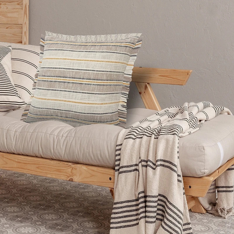 LR Home Jan Dia Stripe Square Throw Pillow