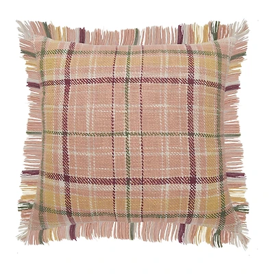 LR Home Astra Plaid Square Throw Pillow