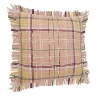 LR Home Astra Plaid Square Throw Pillow