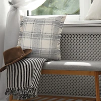 LR Home Lyon Plaid Square Throw Pillow