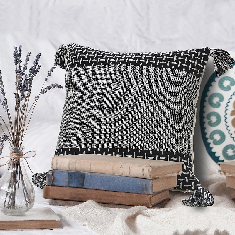 LR Home Mani Geometric Square Throw Pillow