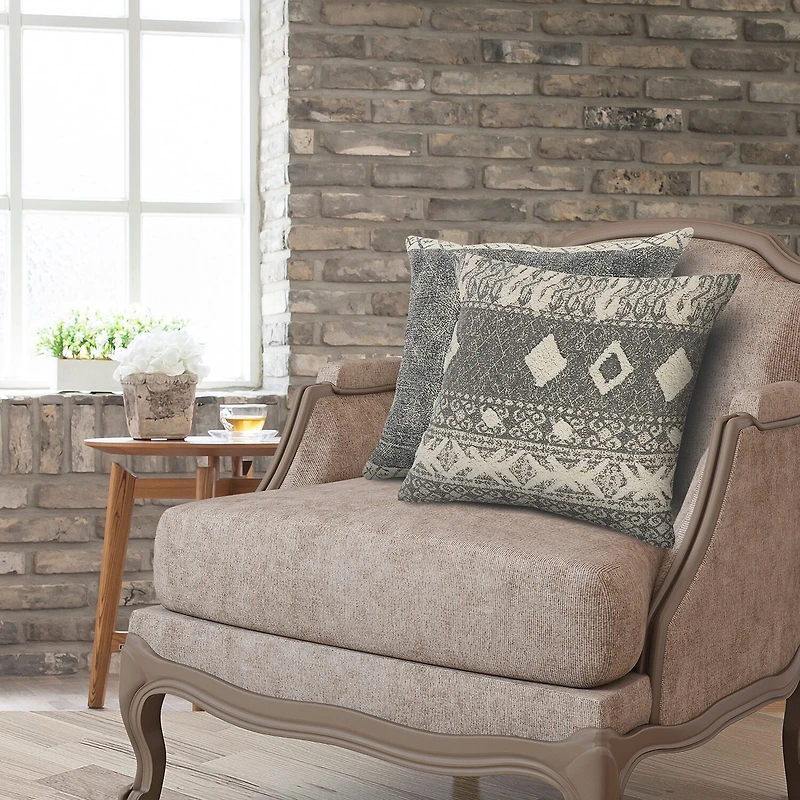 LR Home Sara Geometric Square Throw Pillow