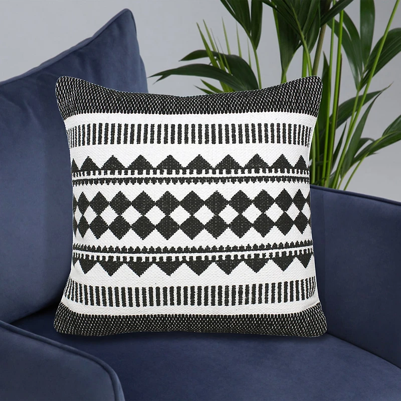 LR Home Koum Geometric Square Throw Pillow