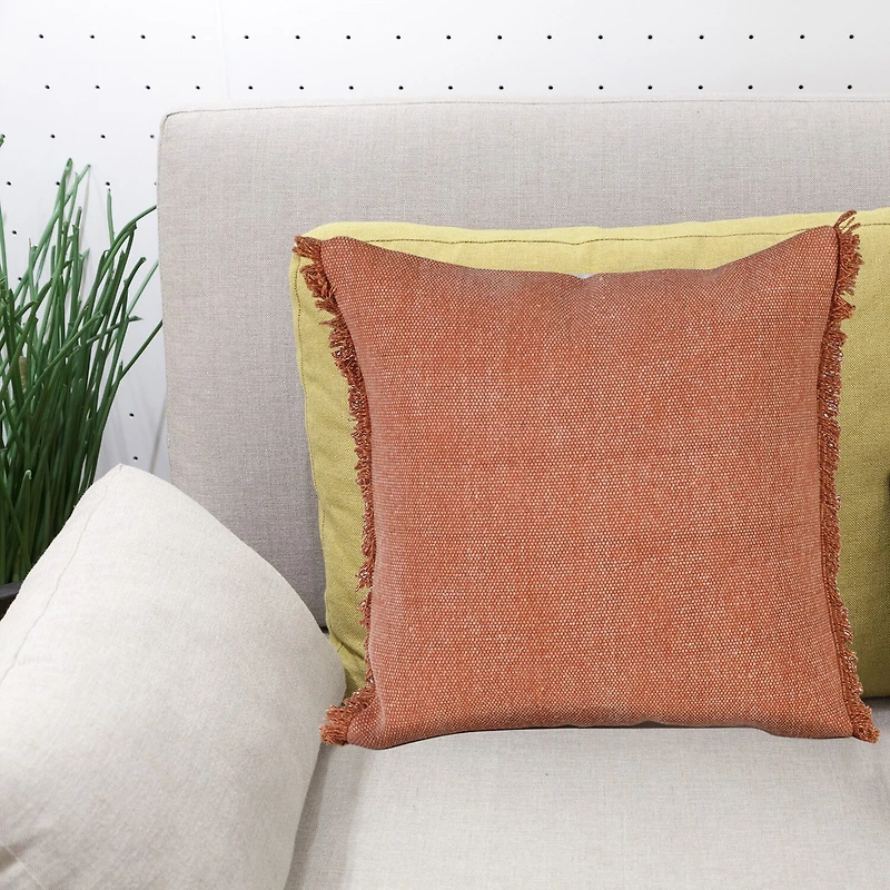 LR Home Vanita Solid Square Throw Pillow