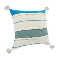 LR Home Riv Stripe Set Square Throw Pillow