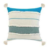 LR Home Riv Stripe Set Square Throw Pillow