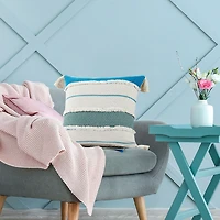 LR Home Riv Stripe Set Square Throw Pillow
