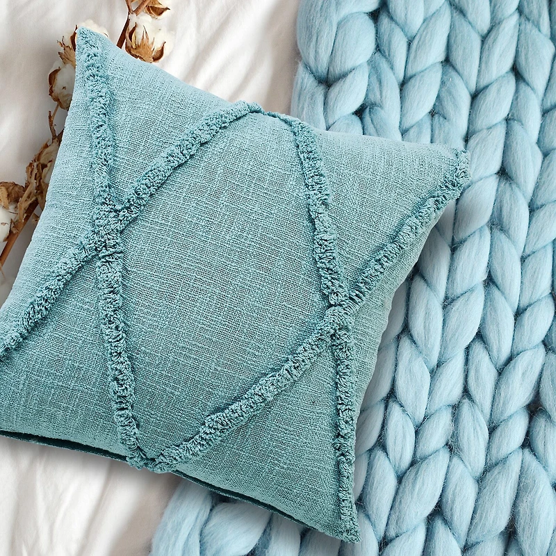 LR Home Aaina Modern Square Throw Pillow