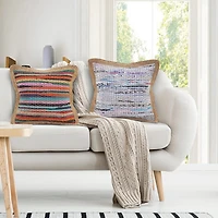 LR Home Eaton Abstract Square Throw Pillow