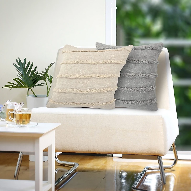 LR Home Cassie Solid Square Throw Pillow