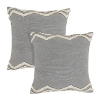 LR Home Cal Modern Set Square Throw Pillow