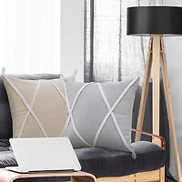 LR Home Paol Geometric Square Throw Pillow