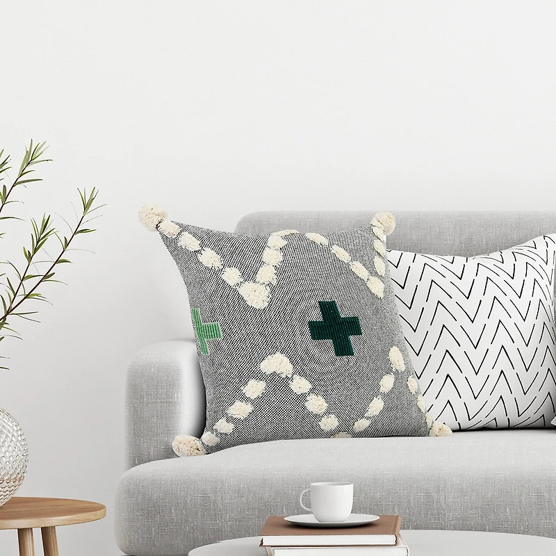 LR Home Dan Geometric Square Throw Pillow