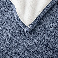 True North By Sleep Philosophy Marbled Sherpa Heated Washable Electric Midweight Throw