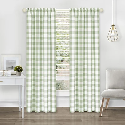 Achim Hunter Rod Pocket Light-Filtering Single Curtain Panel