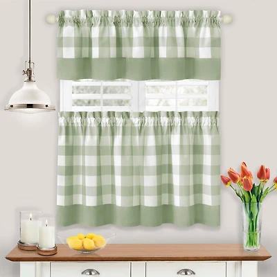 Achim Hunter 3-pc. Rod Pocket Window Tier