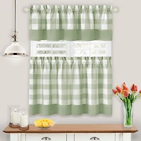 Achim Hunter 3-pc. Rod Pocket Window Tier