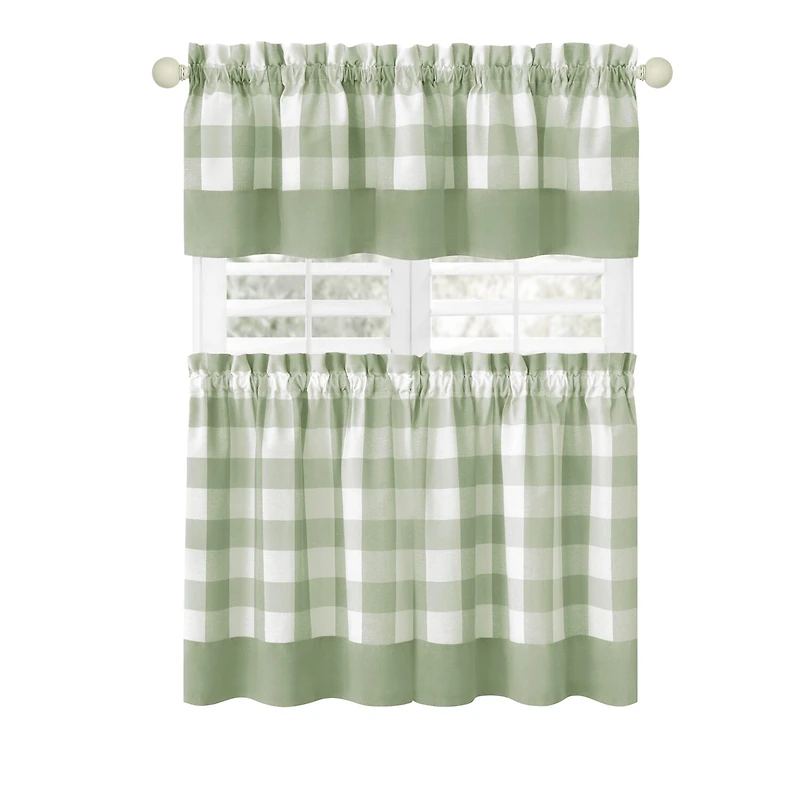 Achim Hunter 3-pc. Rod Pocket Window Tier