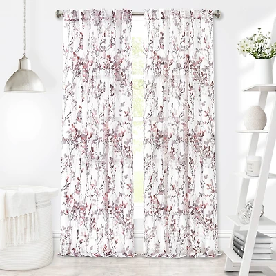 Achim Misty Back Tab Light-Filtering Single Curtain Panel