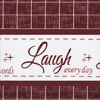 Achim Live; Love; Laugh 3-pc. Rod Pocket Kitchen Curtains & Drapes Window Set