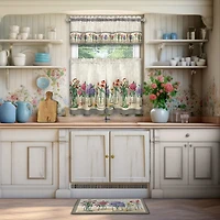 Achim Garden Blooms 3-pc. Rod Pocket Kitchen Curtains & Drapes Window Set