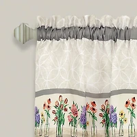 Achim Garden Blooms 3-pc. Rod Pocket Kitchen Curtains & Drapes Window Set