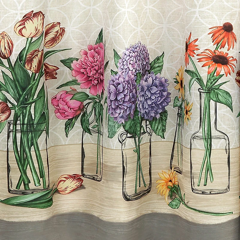 Achim Garden Blooms 3-pc. Rod Pocket Kitchen Curtains & Drapes Window Set