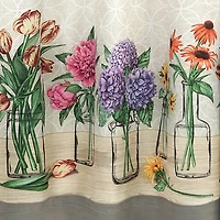 Achim Garden Blooms 3-pc. Rod Pocket Kitchen Curtains & Drapes Window Set