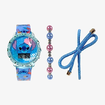 Disney Collection Lilo & Stitch Girls Blue Strap Watch Las40024jc