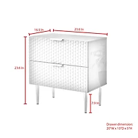 Zeynep 2-Drawer Nightstand