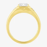 (F / Vs2) Mens 3 1/6 Ct. T.W. Lab Grown White Diamond 10K Gold Rectangular Engagement Ring