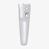 (F / Vs2) Mens 24MM 1/2 CT. T.W. Lab Grown White Diamond 10K Gold Round Wedding Band