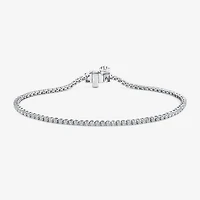 (F / Si2) Womens 1 1/10 CT. T.W.  Lab Grown White Diamond Sterling Silver 8 Inch Tennis Bracelet