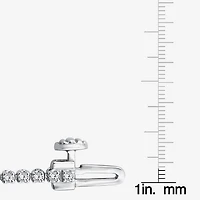 (F / Si2) Womens 1 1/10 CT. T.W.  Lab Grown White Diamond Sterling Silver 8 Inch Tennis Bracelet