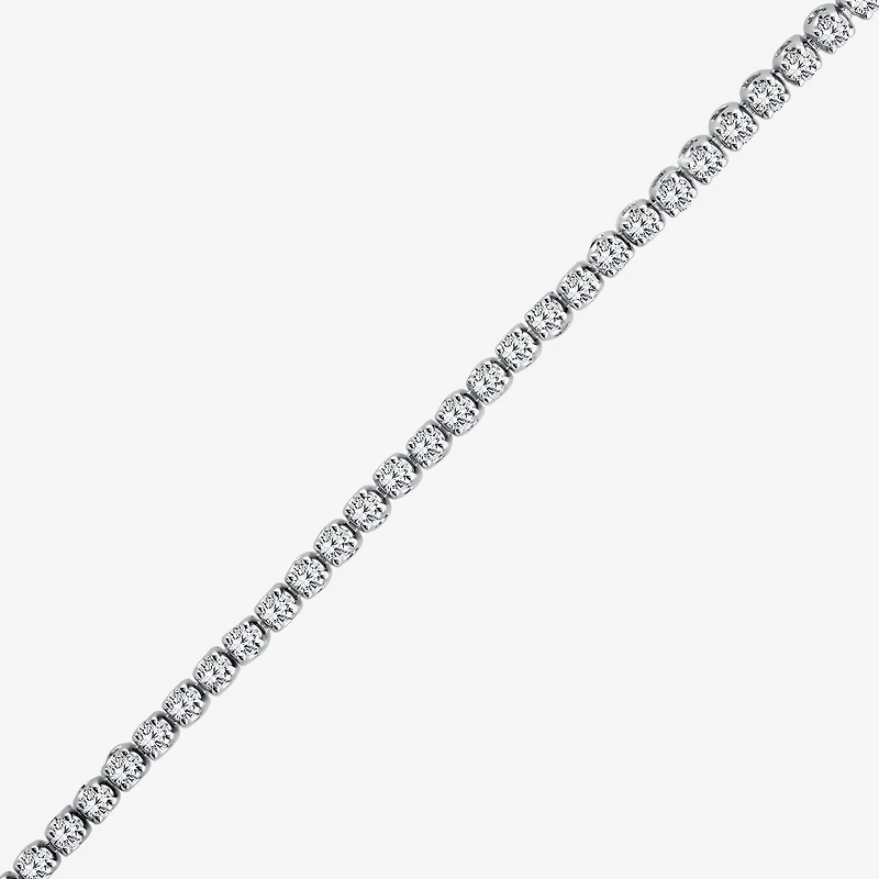 (F / Si2) Womens 1 1/10 CT. T.W.  Lab Grown White Diamond Sterling Silver 8 Inch Tennis Bracelet