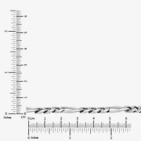 Limited Quantities! Womens Sterling Silver 8 1/2 Inch Solid Figaro Chain Bracelet