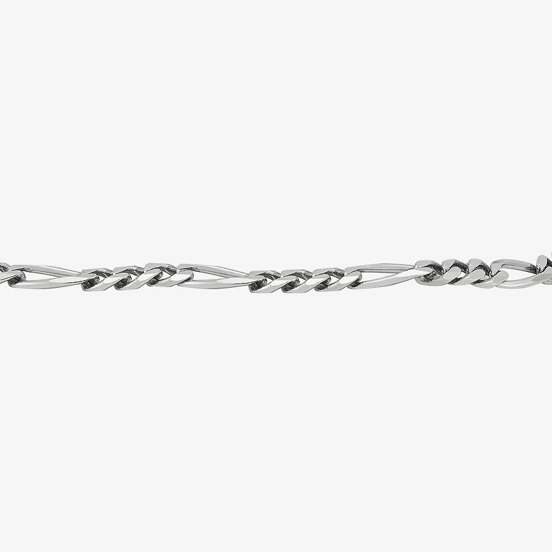 Limited Quantities! Womens Sterling Silver 8 1/2 Inch Solid Figaro Chain Bracelet