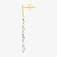(F / Si2) Womens 1 5/8 CT. T.W. Lab Grown White Diamond 10K Gold Drop Earrings