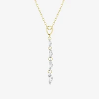 (F / Si2) Womens 7/8 CT. T.W. Lab Grown White Diamond 10K Gold 18 Inch Pendant Necklace