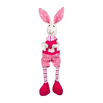 Northlight 17" Boy Sitting Rabbit With Dangling Legs Easter Tabletop Decor