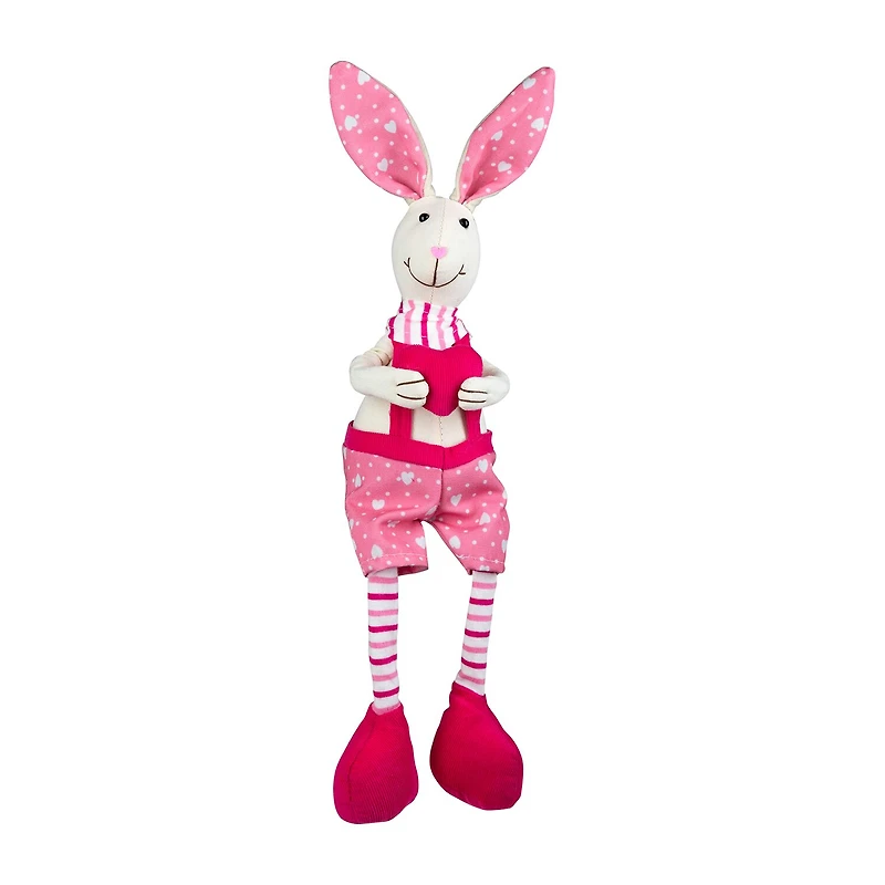 Northlight 17" Boy Sitting Rabbit With Dangling Legs Easter Tabletop Decor