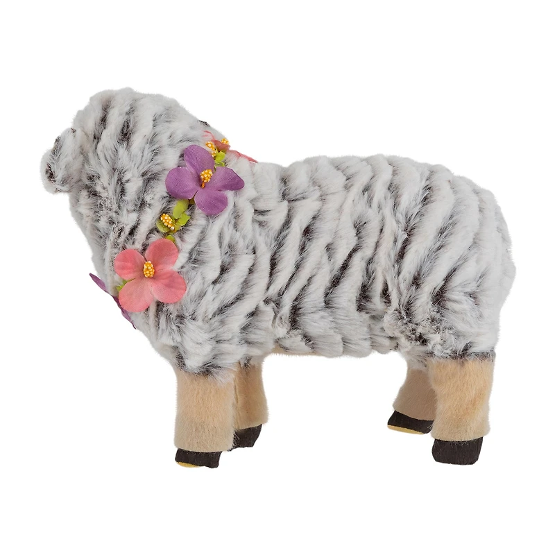 Northlight 8" Sheep Wearing Flower Necklace Easter Tabletop Decor