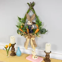 Northlight 22" Farmer Bunny Moss Vines Unlit Wreath