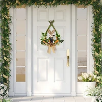 Northlight 22" Farmer Bunny Moss Vines Unlit Wreath