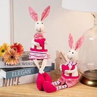 Northlight 17" Sitting Girl Rabbit With Dangling Legs Easter Tabletop Decor