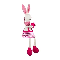 Northlight 17" Sitting Girl Rabbit With Dangling Legs Easter Tabletop Decor