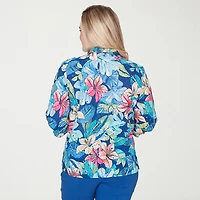 Alfred Dunner Womens 3/4 Sleeve Blouse