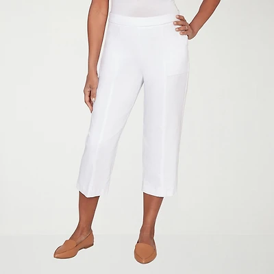 Alfred Dunner Womens Straight Capri Pant